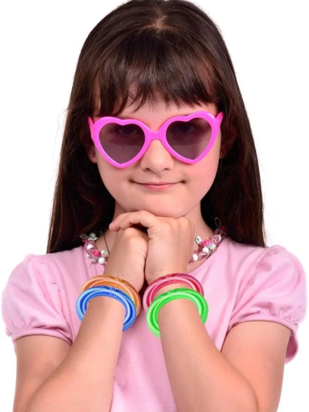 Vibrant Neon Spring Bracelets - 12 Pack Elastic Wristbands for Parties & Goodie